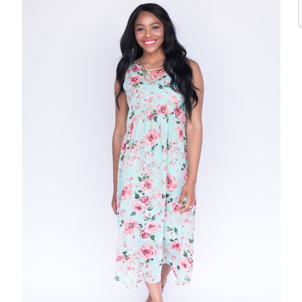 Agnes Dora Godiva Dress Aqua Mint Babydoll NWT Max